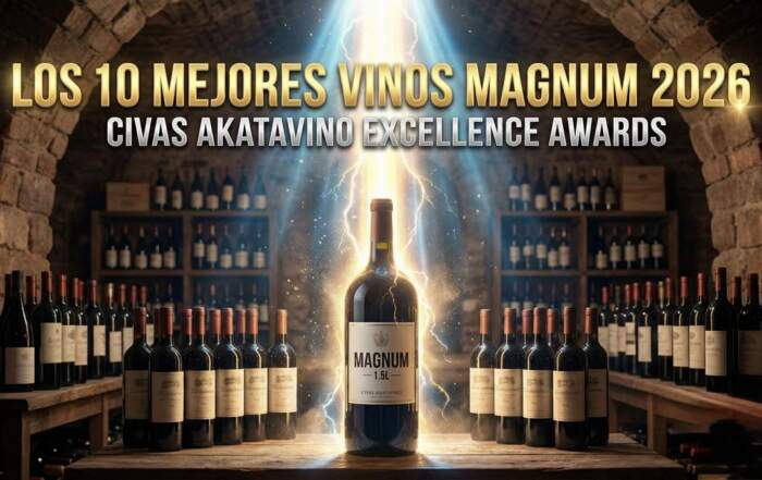 Cartel TOP Los 10 Mejores Vinos Magnum 2026 by AkataVino.es