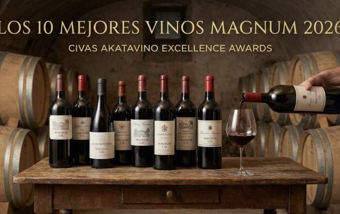Cartel TOP Los 10 Mejores Vinos Magnum 2026 by AkataVino.es