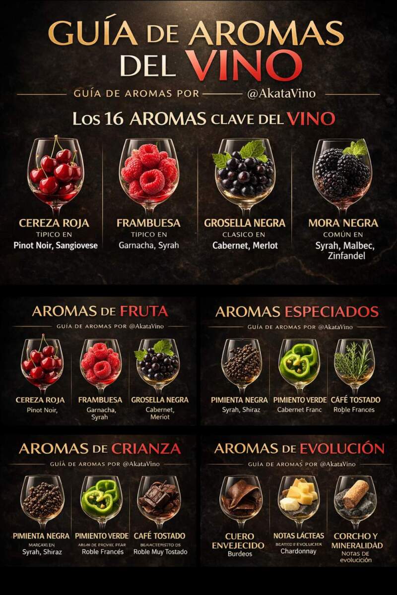 16 aromas del vino: guía completa para aprender a reconocerlos