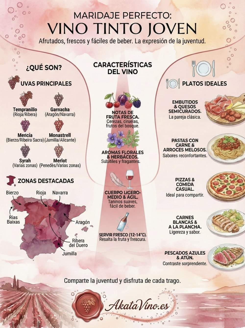 Infografía Guía del Maridaje perfecto