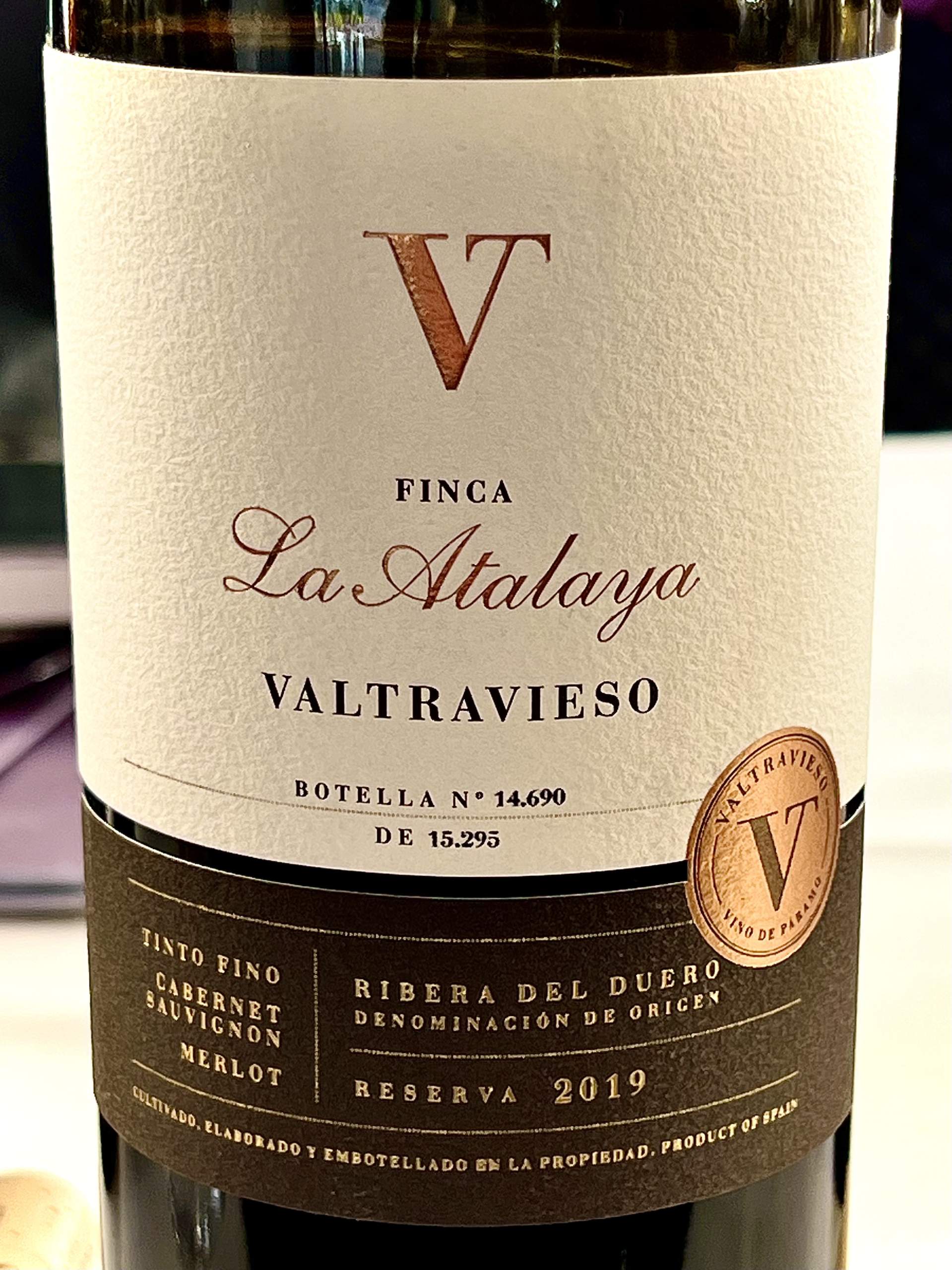 VALTRAVIESO FINCA LA ATALAYA RESERVA 2019